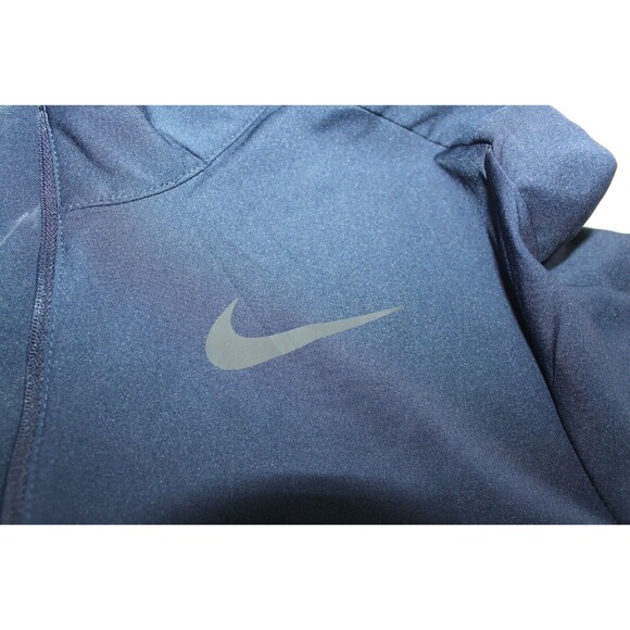 NIKE Dri-Fit Full Zip Jacket Size Small Navy Blue Lightweight Athleisure Logo - Picture 5 of 9